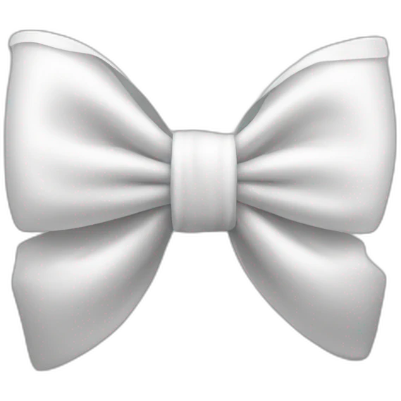  white bow emoji