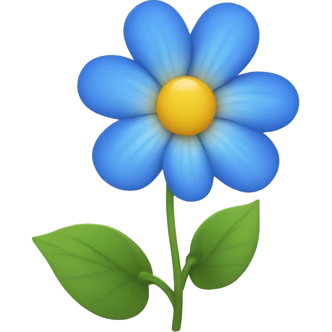 Blue flower emoji