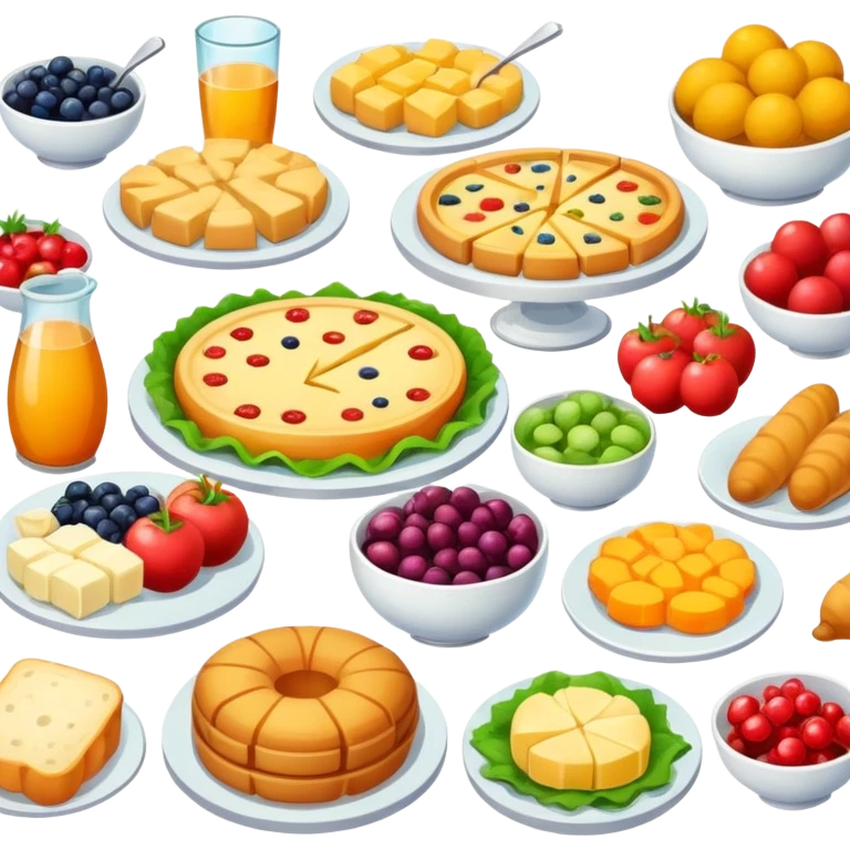 Table with food emoji