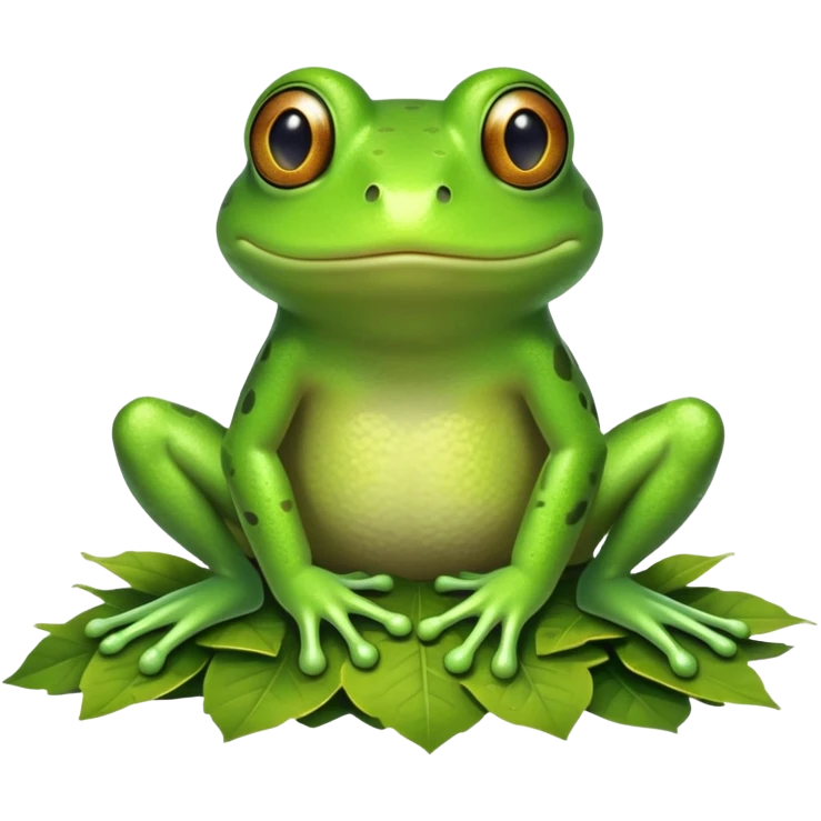 a leaf mix with frog emoji