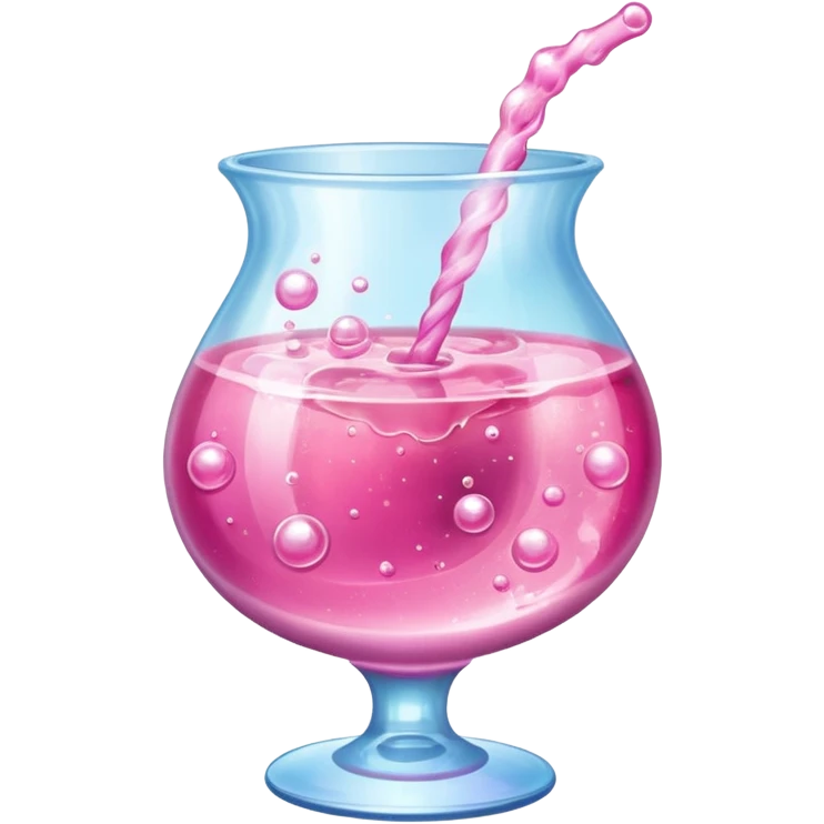 pink colored drink in a medieval magic potion glass emoji