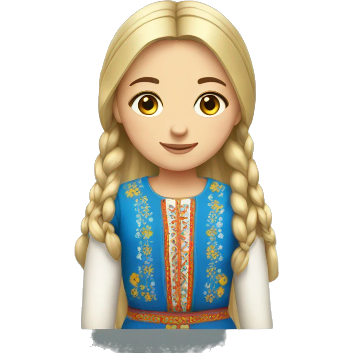 ukrainian national clothes girl emoji