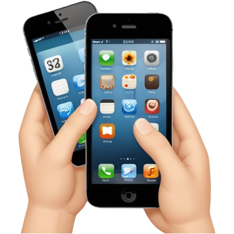 hands holding a cell phone emoji