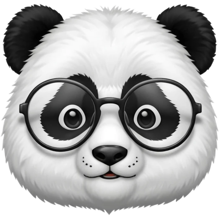 panda with round glasses emoji