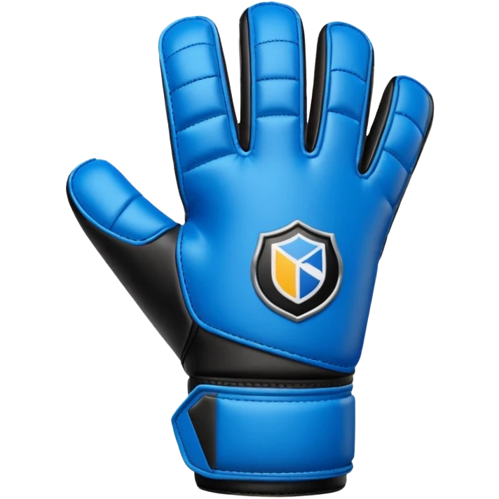 goalkeeper gloves with blue details emoji