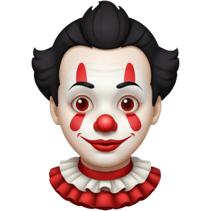 short haired clown emoji