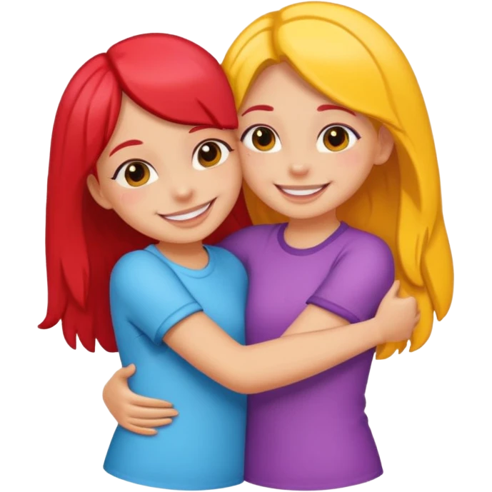 Make an best Friends Sticker in Cartoon Style emoji