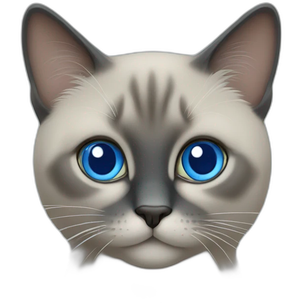Un chat siamois aux yeux bleu emoji