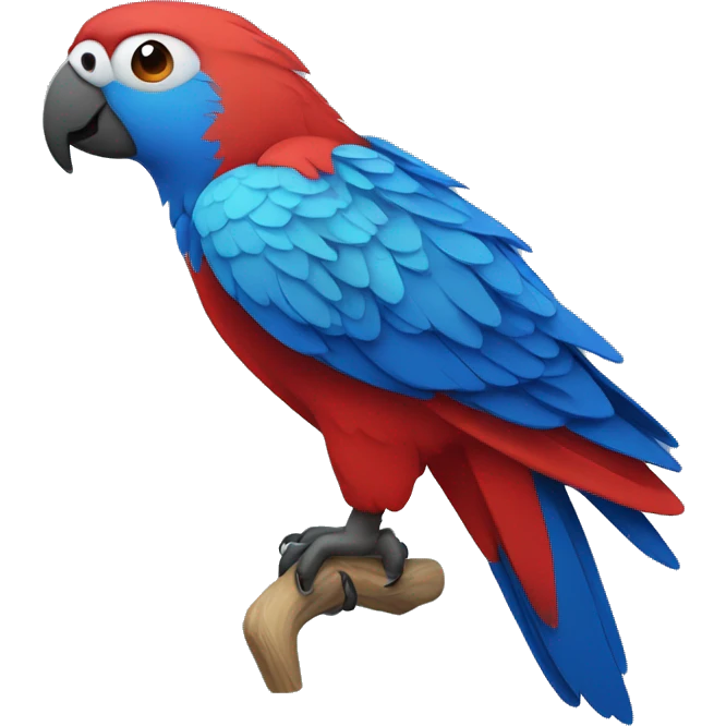 Blue and Red Parrot emoji