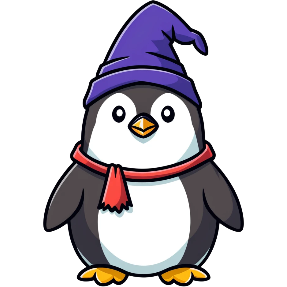 penguin wizard emoji