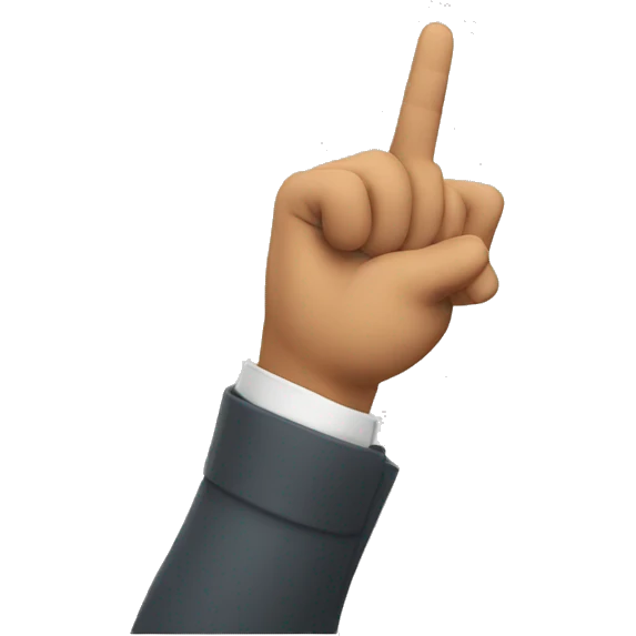 Man with finger pointing up emoji