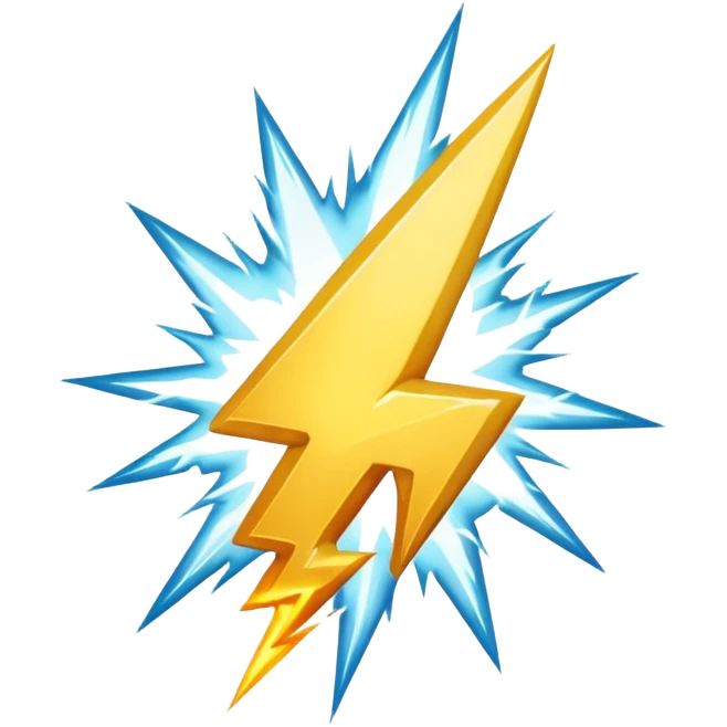 a white lightning emoji emoji