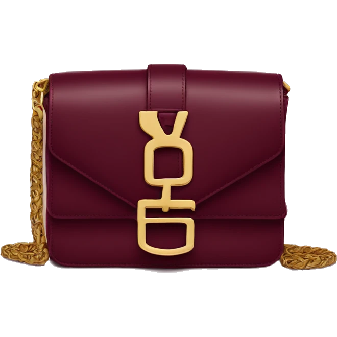 Burgundy YSL purse shoulder bag  emoji