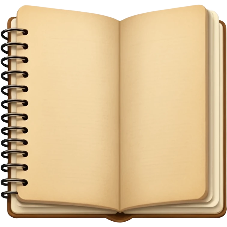 Light brown Planner open notebook  emoji