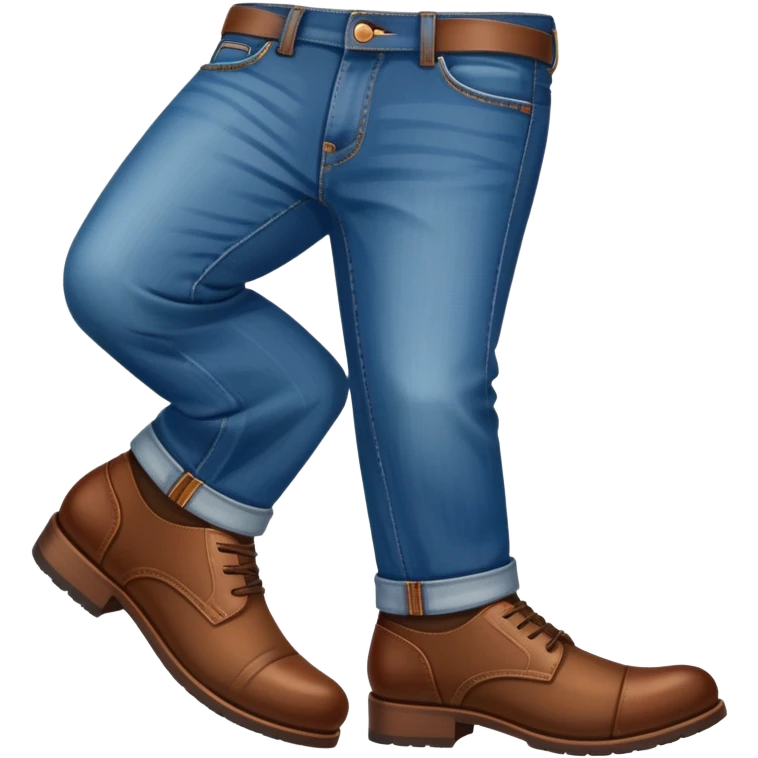 jeans and brown shoes emoji