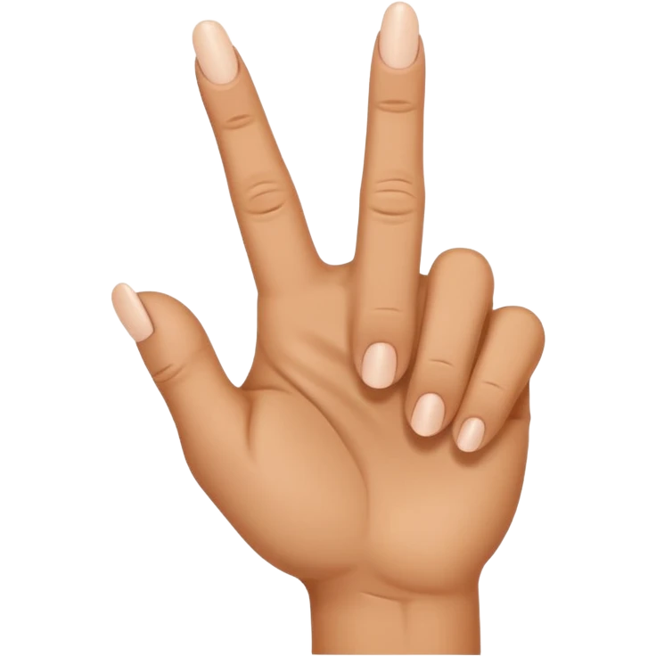 Middle finger poking out & curled  emoji