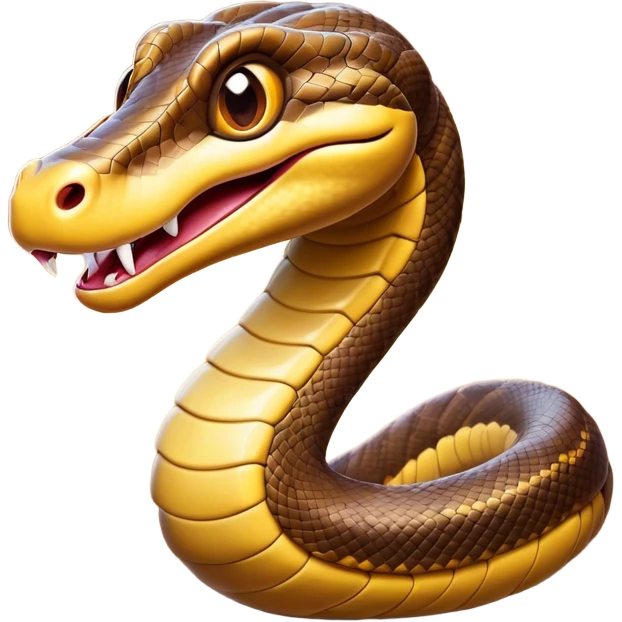 Cinematic Comical Python Portrait Emoji, Head tilted dramatically with an exaggeratedly shocked expression, featuring a robust, patterned body with wide, comically expressive eyes full of humorous disbelief, Simplified yet hilariously expressive features, highly detailed, glowing with a slightly sassy glow, high shine, dramatic yet playful, stylized with an air of quirky reptilian attitude, soft glowing outline, capturing the essence of a meme-worthy python that looks ready to side-eye its way into viral fame! emoji
