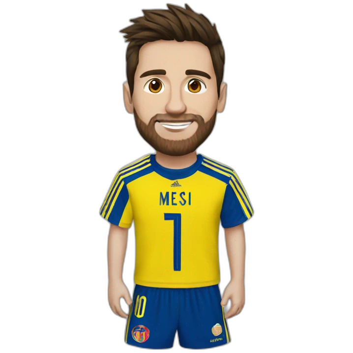 messi with colombia t shirt emoji