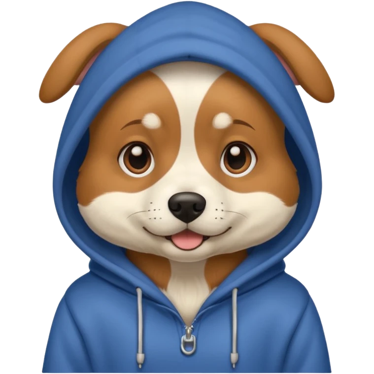 Dog wearing a hoodie  emoji