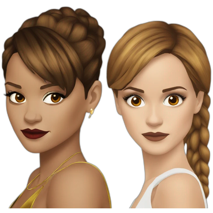 Rihanna et Emma watson emoji