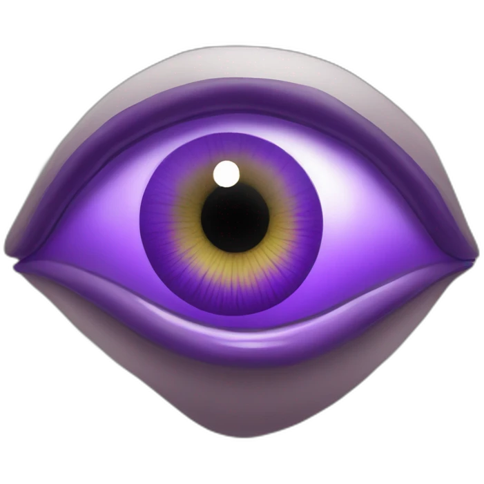majestic godly violet iris eyeball serious intense symmetrical knowledgable emoji