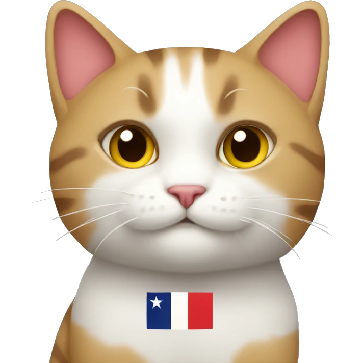 cat with the Chilean flag emoji