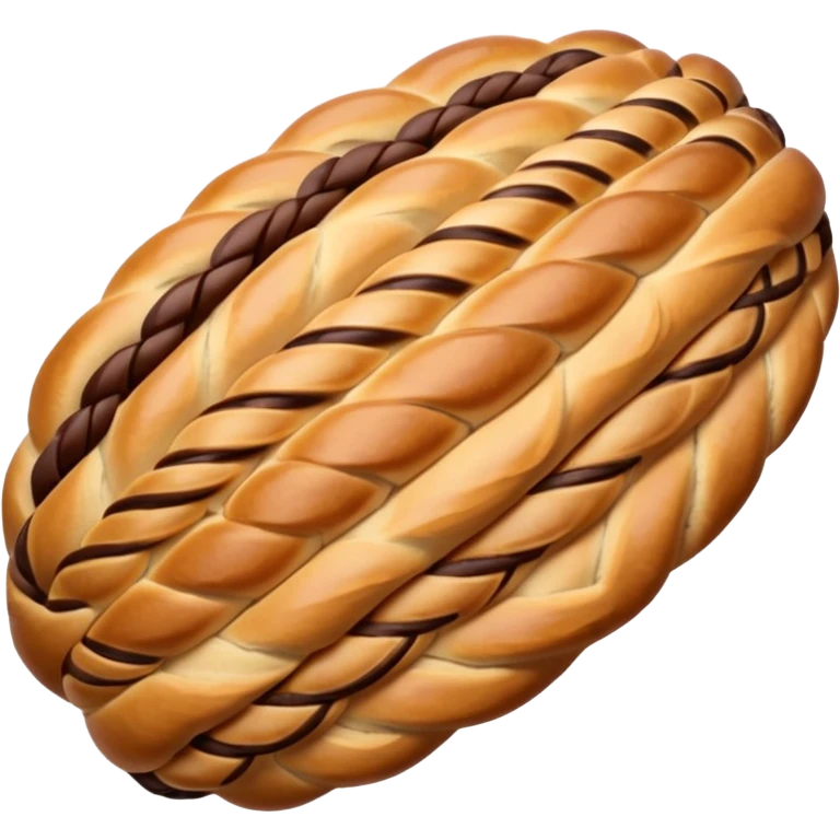sweet romanian bread with cacao lines inside emoji