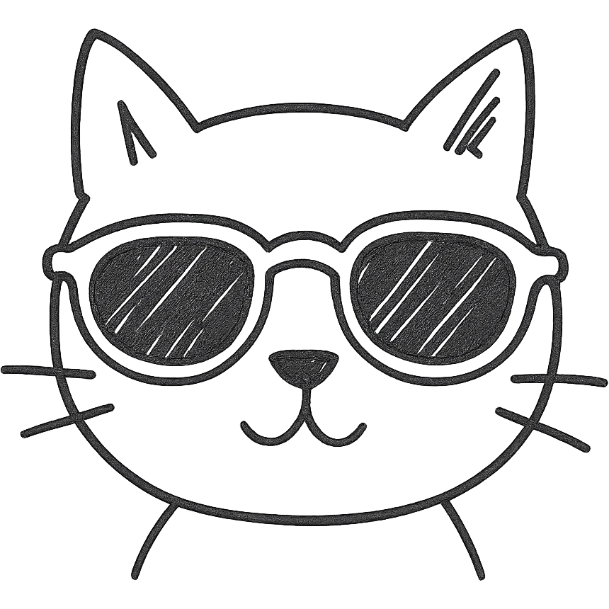 a cat wearing sunglasses emoji