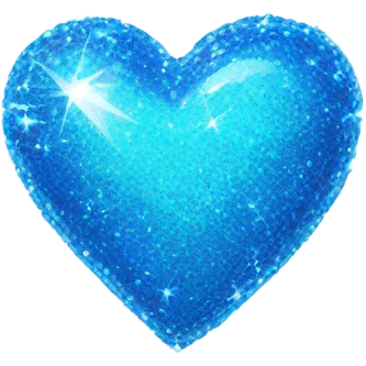 Sparkly blue heart  emoji