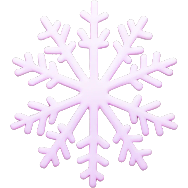 pastel pink snowflake  emoji