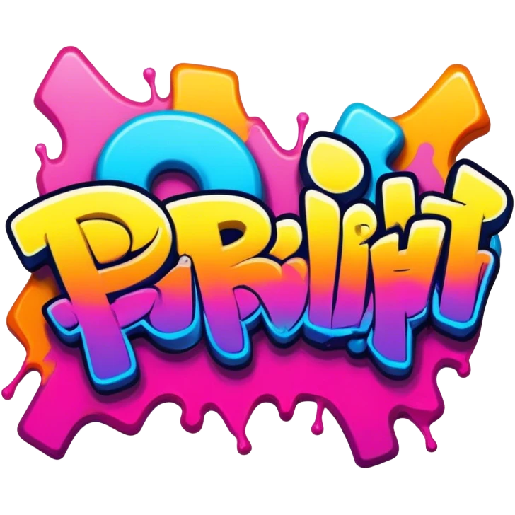 graffiti of the words "привіт" emoji