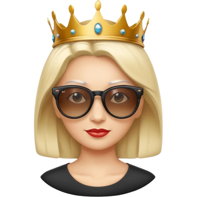 A queen who is a graphic designer and wears Ray-Ban Sunglasses  emoji