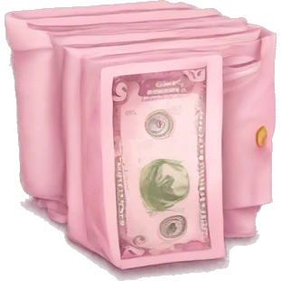 Pink money emoji