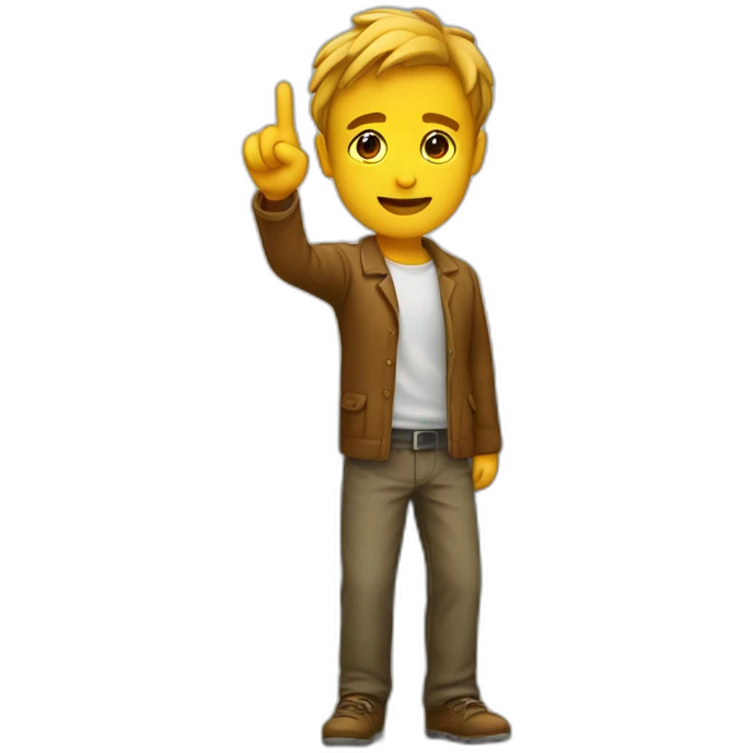 Doigt pointé droit devant emoji