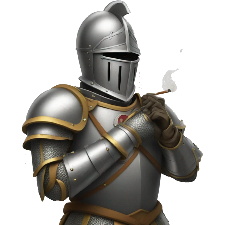 knight smoking cigarette emoji