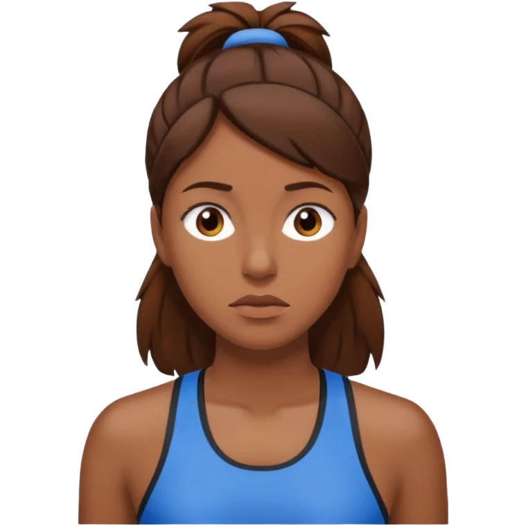 피곤해보이는, 운동복 입은 여자 / 갈새검리 emoji