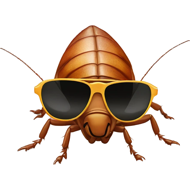Cockroach with sunglasses emoji