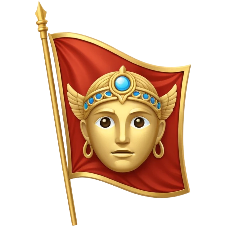 flag emoji inspired by Chronos, the god of time, with elements referencing the gods of Olympus, in a mythological style emoji
