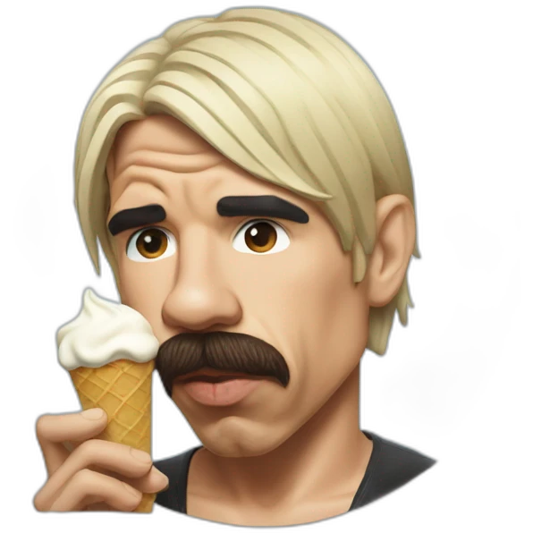 Anthony Kiedis eating ice cream emoji