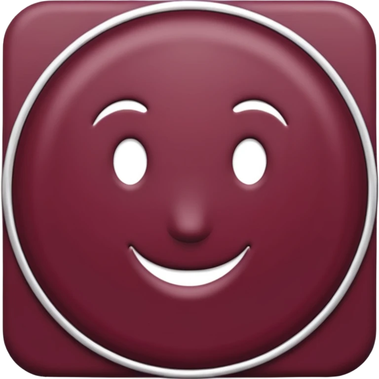 Maroon colored circle emoji