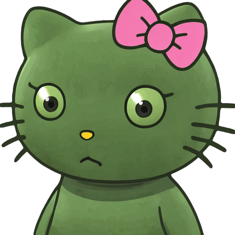 Gothic Hello Kitty emoji