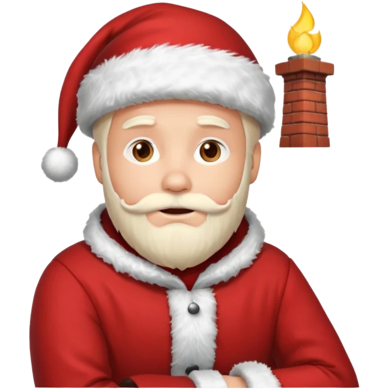 Cristmas male lie down on a chimney emoji