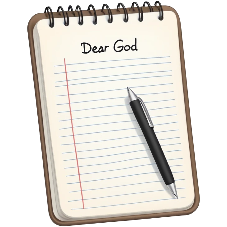 Notepad with "Dear God" written at the top emoji
