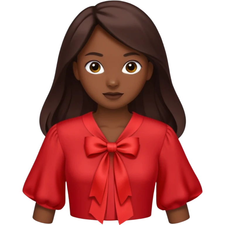 red blouse with ribbon emoji