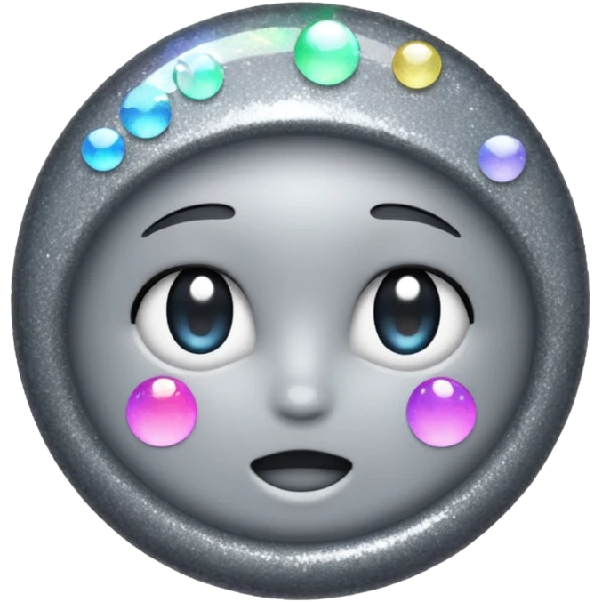 sweet glitter gray emoji