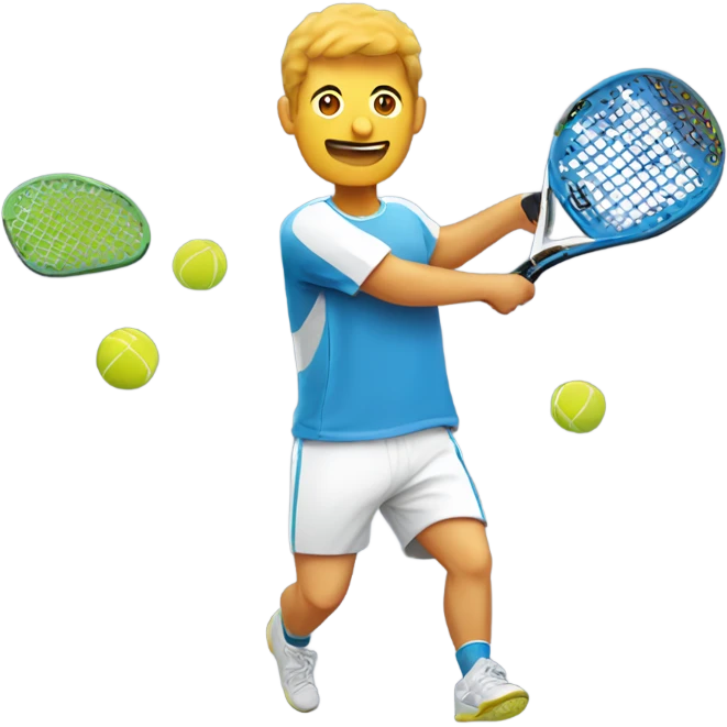Guy playing padel emoji