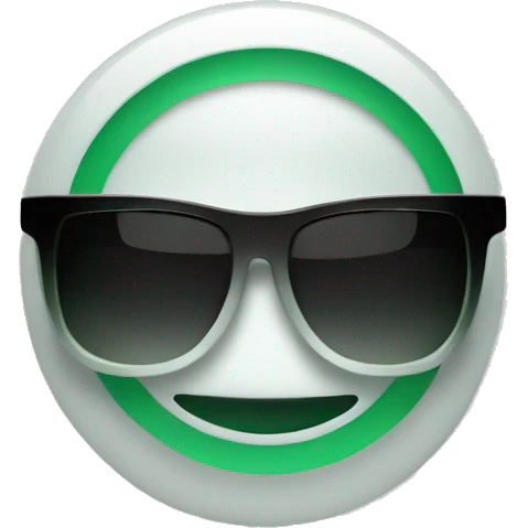 sunglasses with symbol of matrix emoji