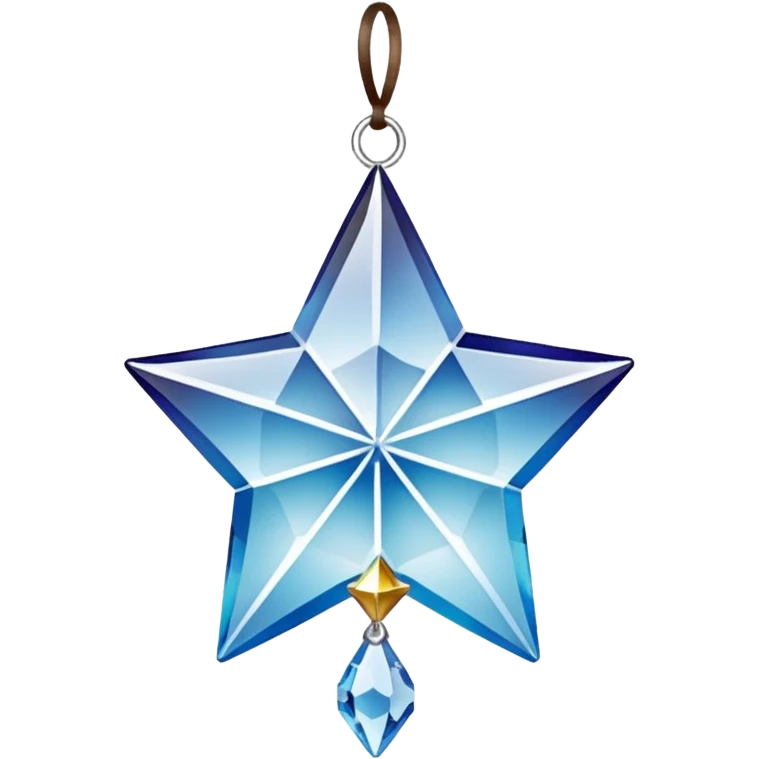 Hanging crystal star suncatcher hanger emoji