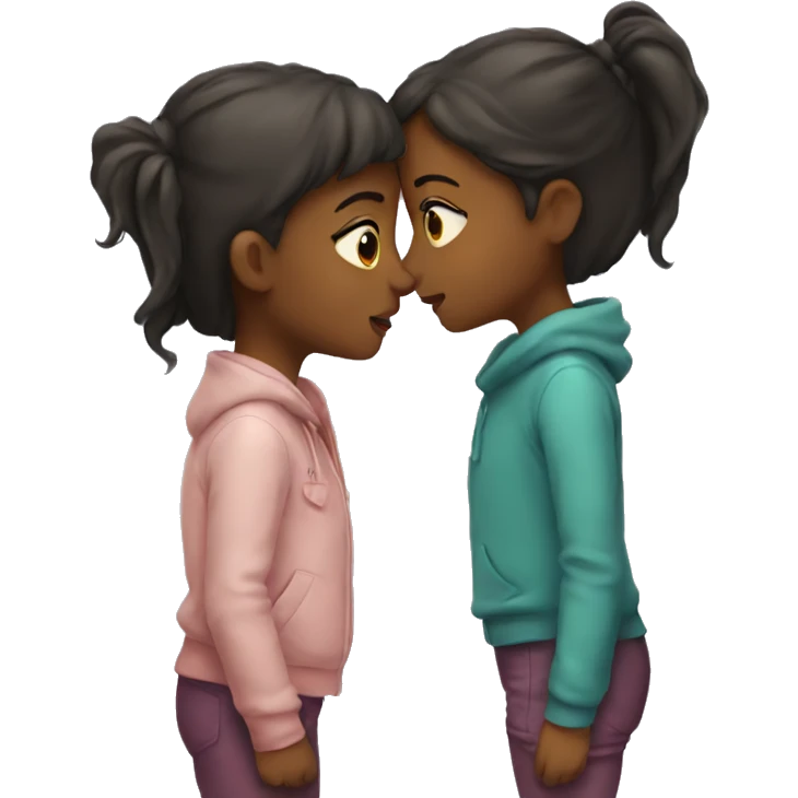 two girls kissing emoji