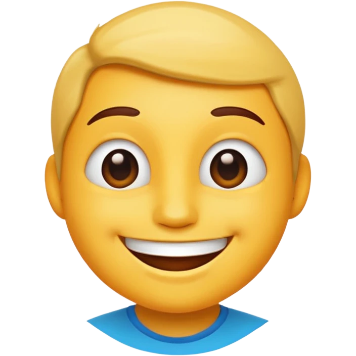 Simon from Sprunki, phase 2, recognizable pose or expression, vibrant and expressive emoji style emoji